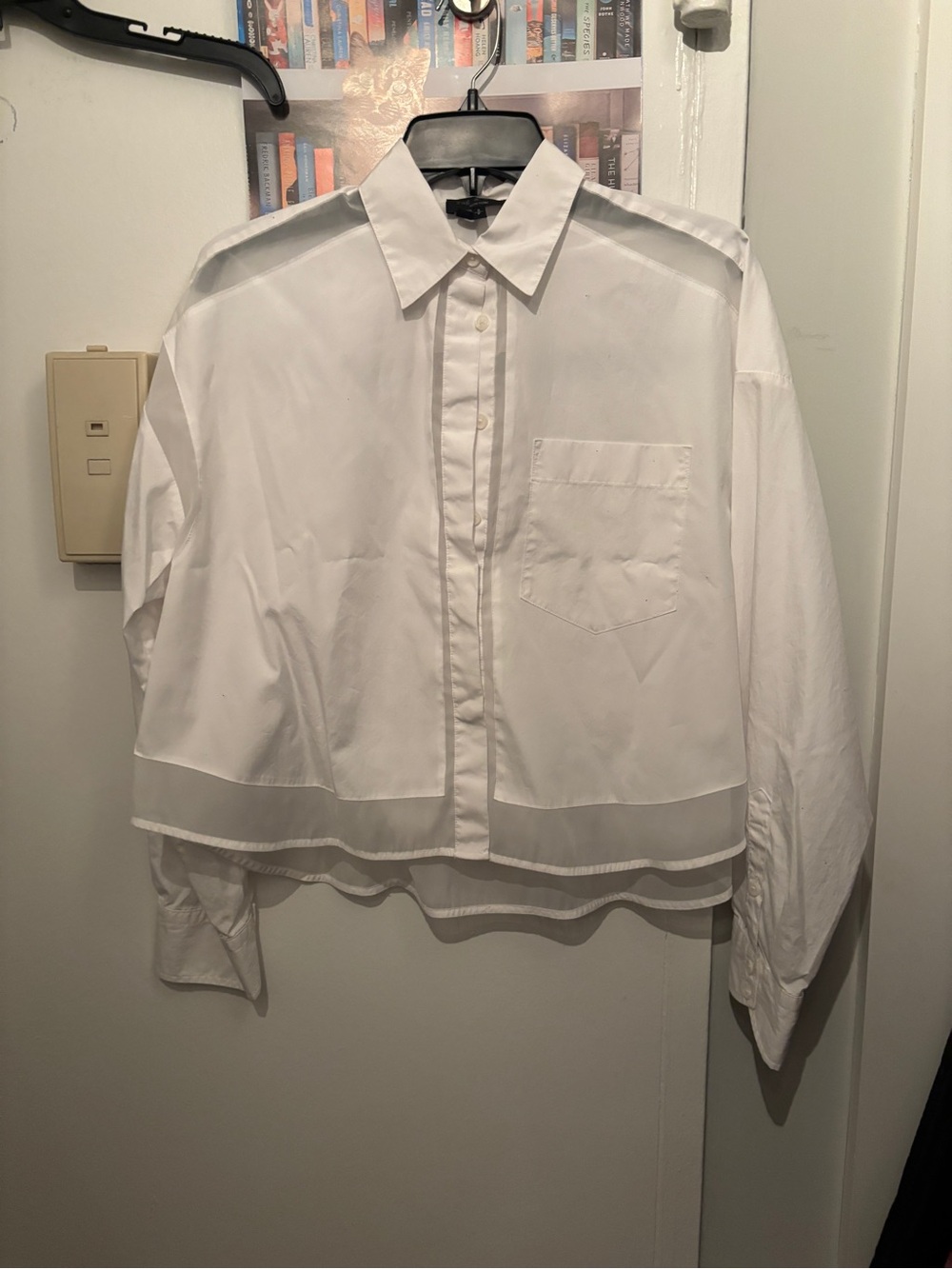 Rag & Bone cropped shirt with sheer paneling